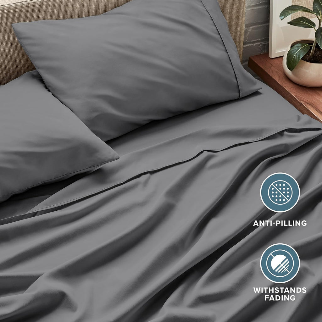 Sheet Set - 1800 Ultra-Soft Microfiber Bed Sheets - Double Brushed - Deep Pockets - Easy Fit - 4 Piece Set