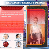 Smartmak Portable Infrared Sauna,1 Person Infrared Sauna Box with 660nm Red Light Therapy