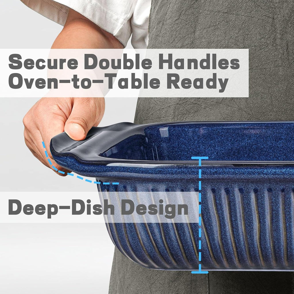 Casserole Dishes For Oven, Ceramic Dish, Large Lasagna Pan With Handles, Pan Casserole Dish, Rectangular Bakeware