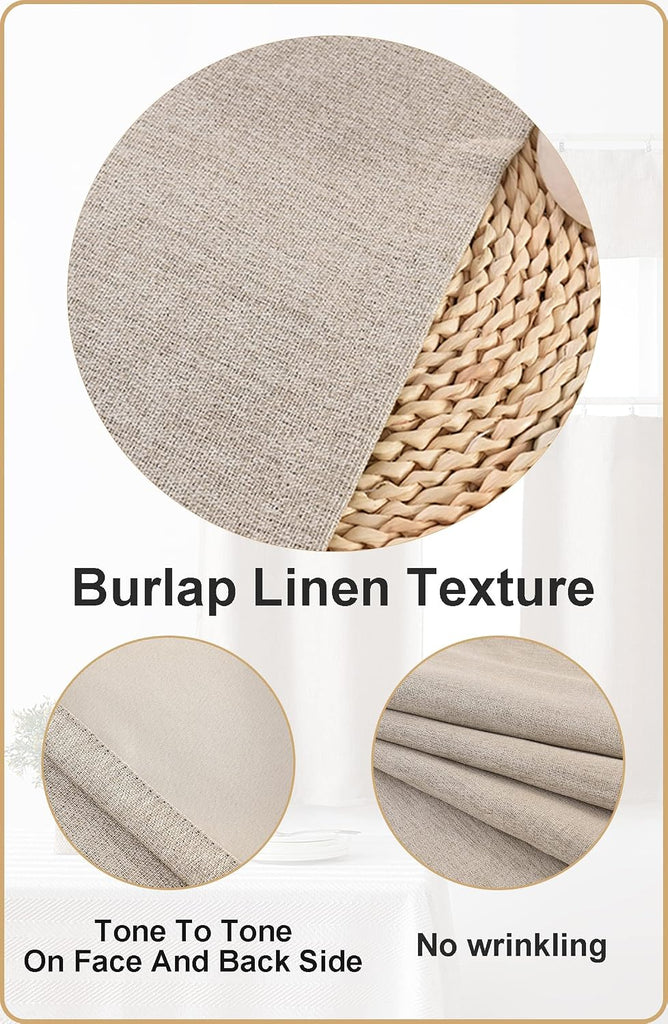 2 PC Valance for Window,Kitchen Window Valances Light Blocking,Burlap Linen Textured