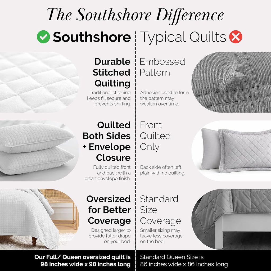 White Quilt Bedding Set, Lightweight Bedding Quilts Bedspread, Coverlet, Quilted Coverlet Bed Spread