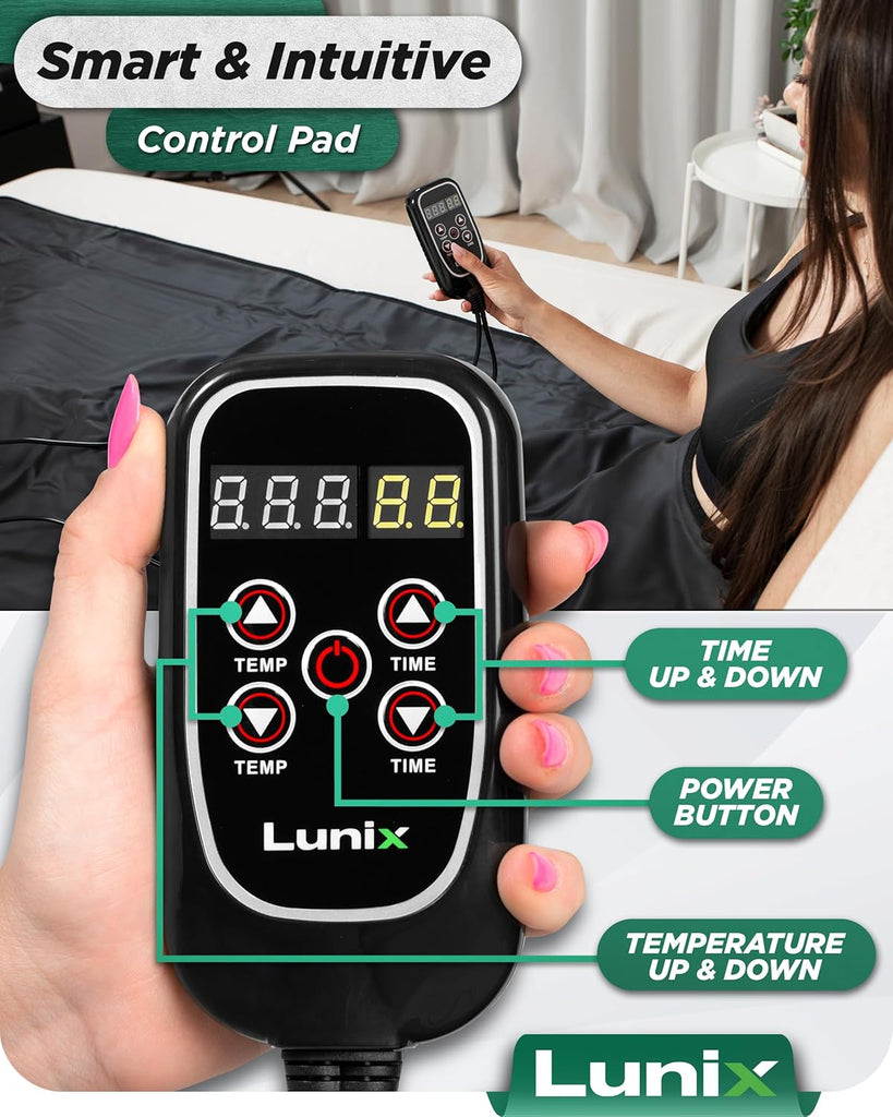 LX17 Infrared Sauna Blanket, Portable Sauna Bag for Relaxation, Detox & Stress Relief, Adjustable Heat 77