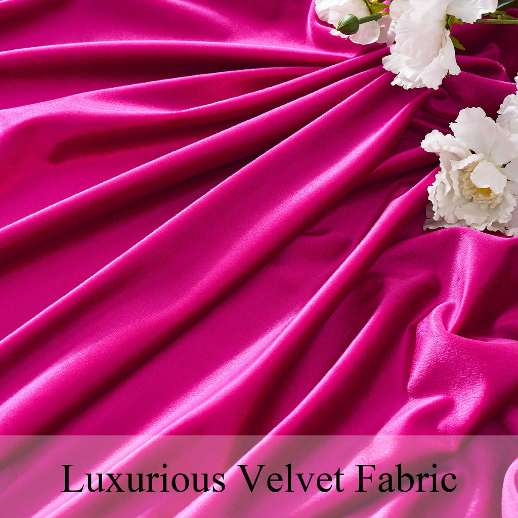 Hot Pink Velvet Tablecloths Rectangular: French Luxurious Solid Table Cloth