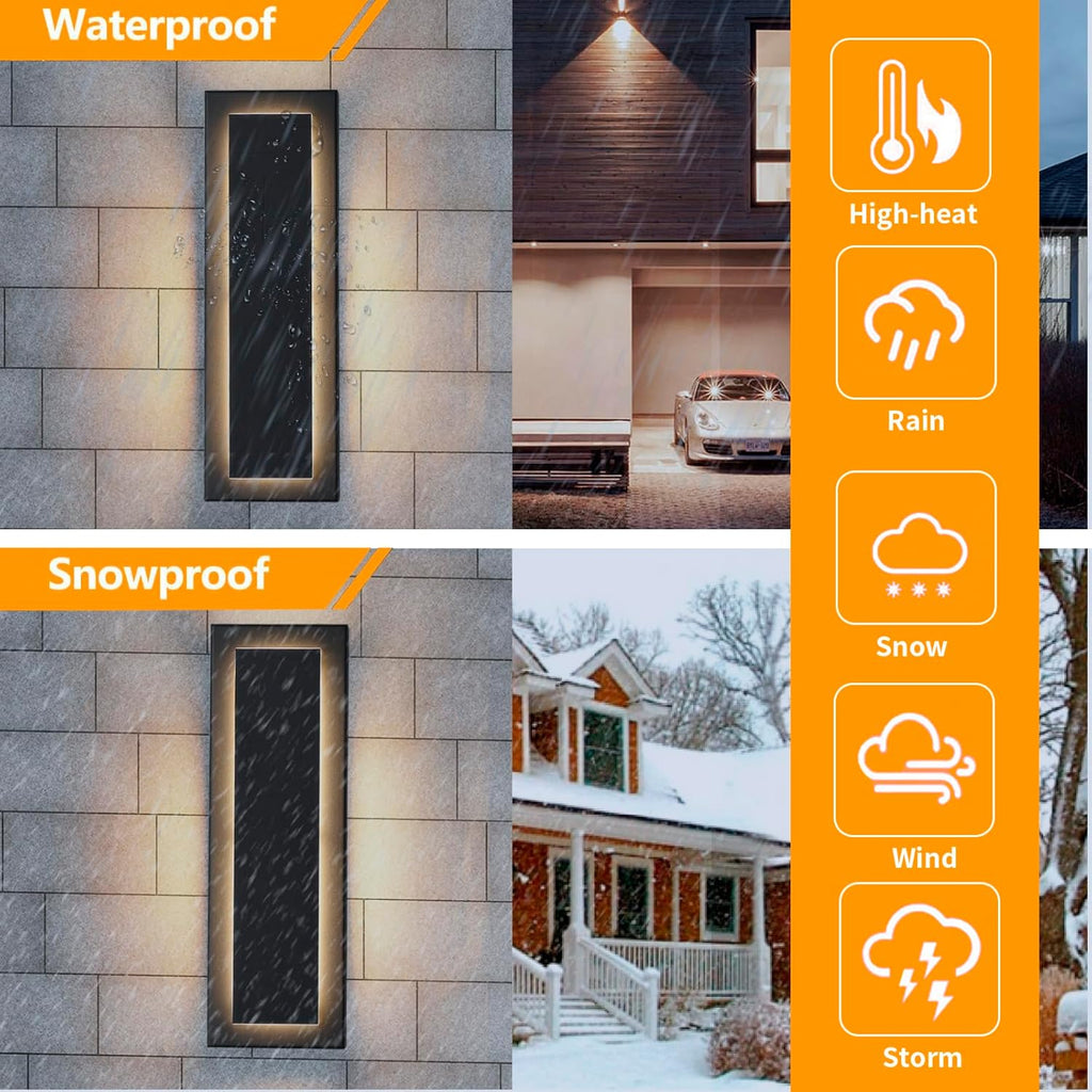 15.7 in Outdoor Wall Sconce Light,Modern Exterior Lights Fixture,Outdoor Porch Lights for House,Patio