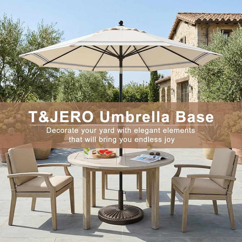 40 lb Round Heavy Duty Patio Market Table Umbrella Base Stand Weight Bronze