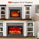 80" Fireplace TV Stand for TVs Up to 90 Inch, Electric Fireplace with Mantel