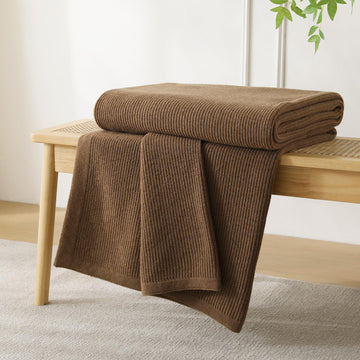 Merino Wool Blanket, Australian Natural Wool (Camel)