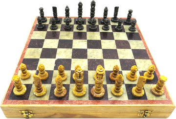 Chess Gifts for Men, 14 in Marble Chess Set, Happy Birthday Gifts for Men, Classic Board Games Collection, Coffee