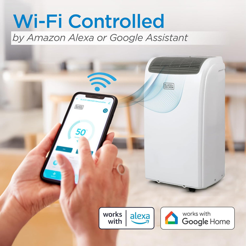 Portable Air Conditioner, 12,000 BTU Cooling, 9,000 BTU Heating for Rooms up to 550 Sq. Ft., Follow Me Remote