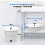 Mini Portable Washing Machine, Foldable Compact Washer for Dorms, Travel, Apartments and Camping, Semi-Automatic