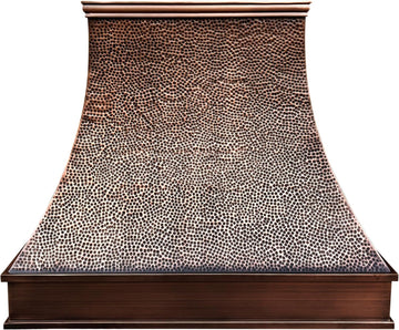 48 Inch Copper Island Mount Range Hood 1150 CFM LED Lights Dishwasher-Safe Baffle Filters