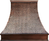 48 Inch Copper Island Mount Range Hood 1150 CFM LED Lights Dishwasher-Safe Baffle Filters