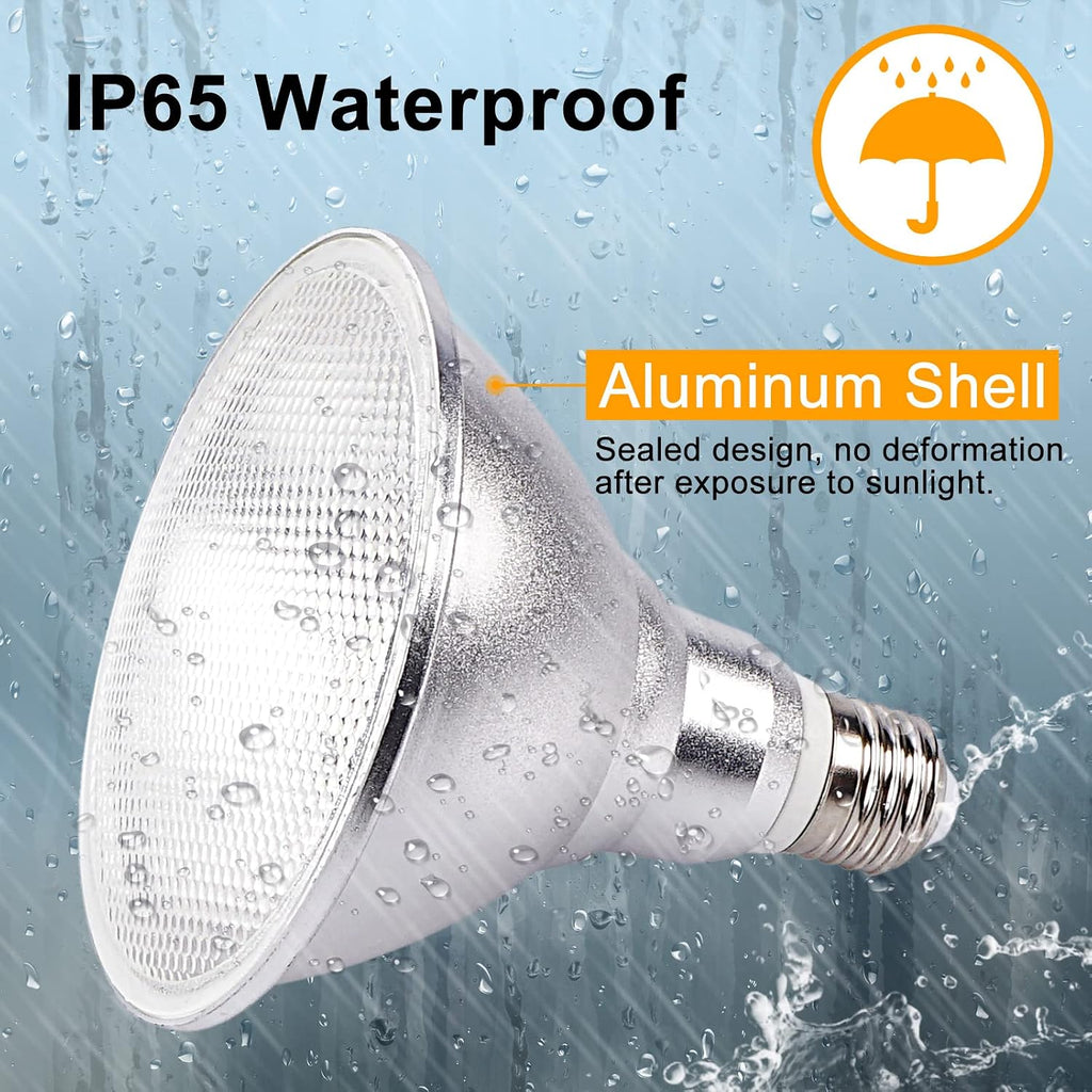 LED Par38 Flood Light Bulb Waterproof Outdoor, Color Changing Light RGBW | 30W=100W , Timing, 1800LM, Warm+Cool