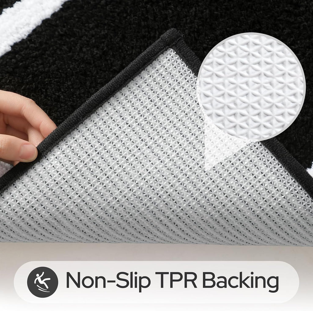 Bathroom Rugs Sets 2 Piece, Super Soft and Absorbent Microfiber Tufted Bath Mats, Non-Slip and Machine Washable Bath