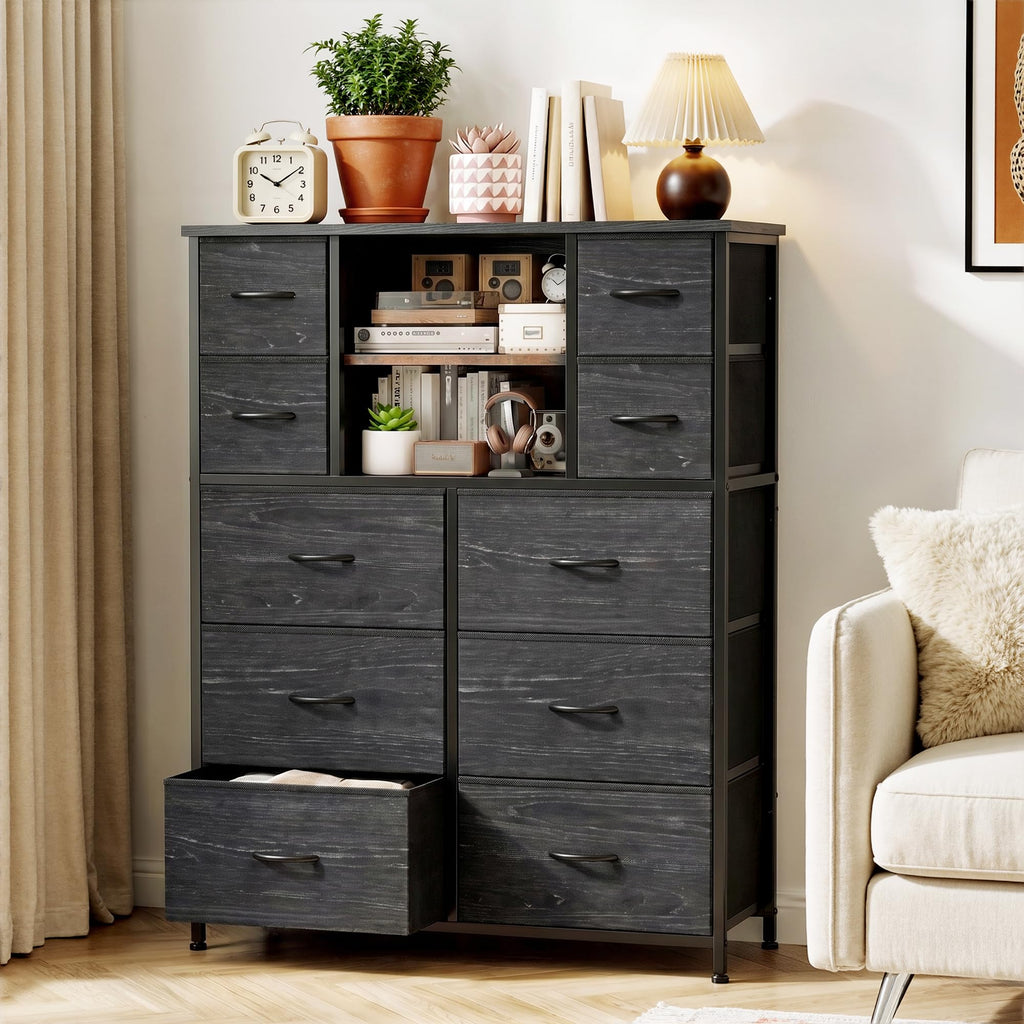 10-Drawer Dresser, 48"H Organizer Storage for clothes