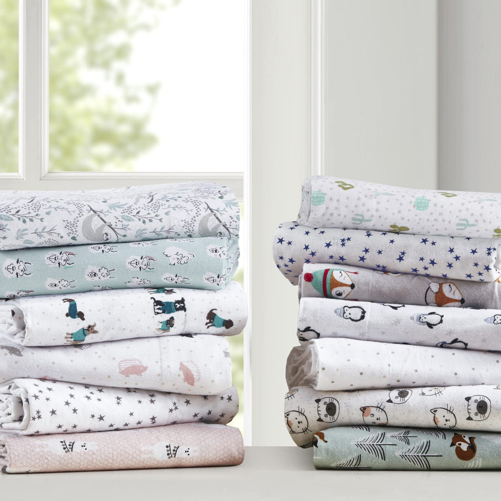 Cozy Soft 100% Cotton Flannel Sheets, Full, 4 pcs