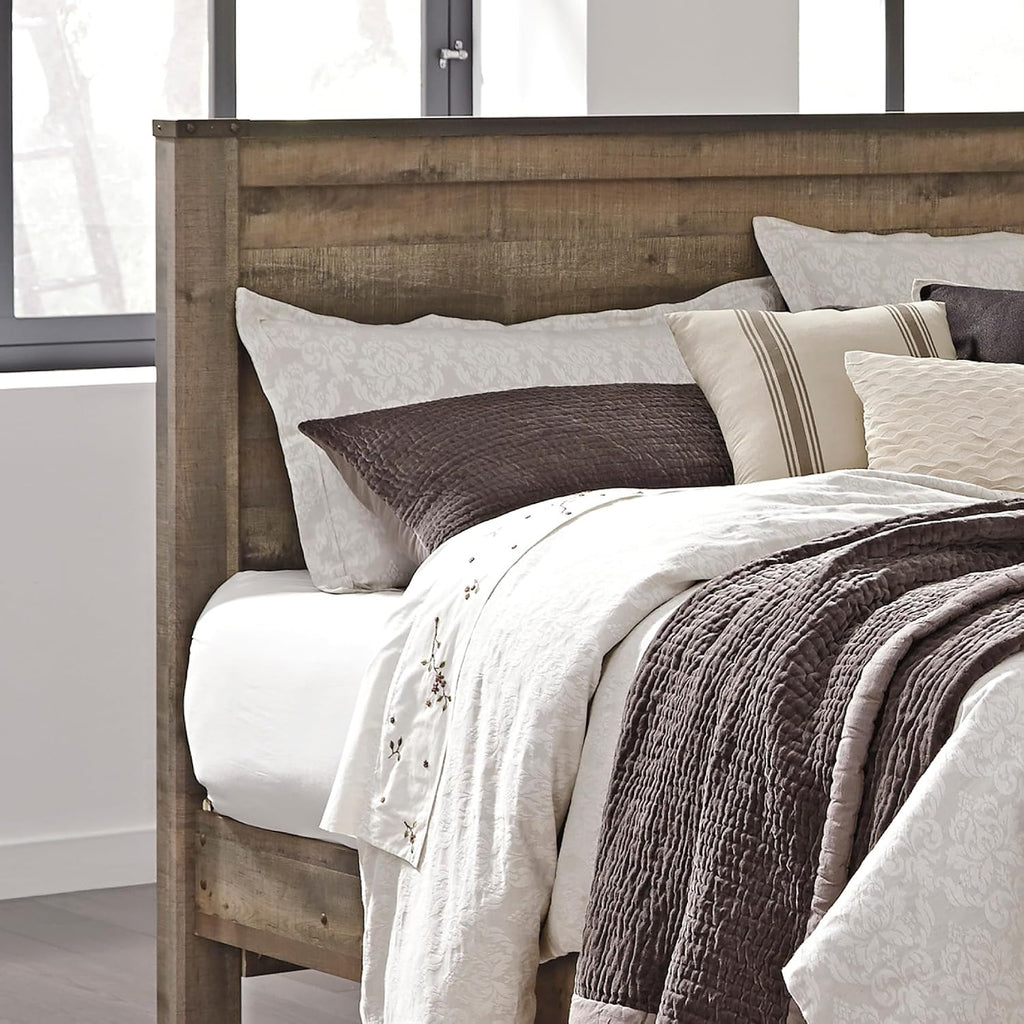 Rustic Panel Headboard, King/California, Warm Brown