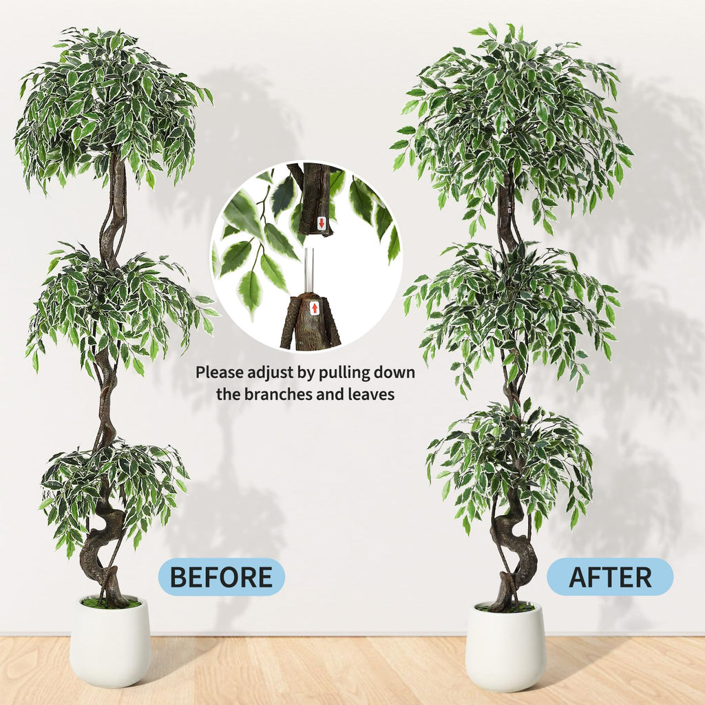 6 ft Artificial Ficus Tree Decor Indoor