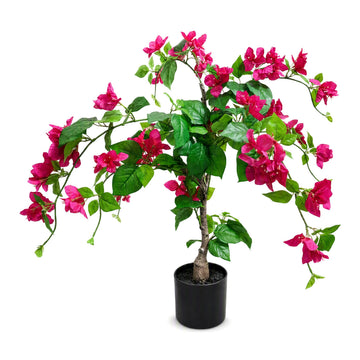 37-Inch Artificial Bougainvillea Tree, UV Resistant, Indoor Outdoor Decor