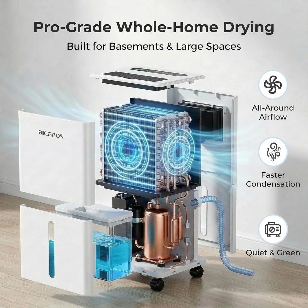 1500 Sq.Ft Dehumidifiers for Home, 21 Pints Dehumidifier for Basement, Bathroom, Bedroom, Large Room, 3 Modes