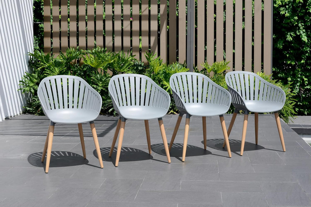 Towson 7-Piece Outdoor Rectangular Dining Table Set | Certified Teak | Ideal for Patio and Indoors