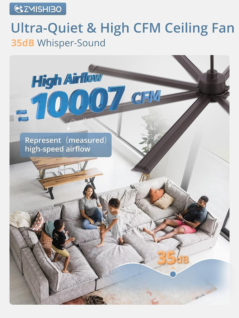 72" Ceiling Fan with LED Light and Remote - Oil Bronze