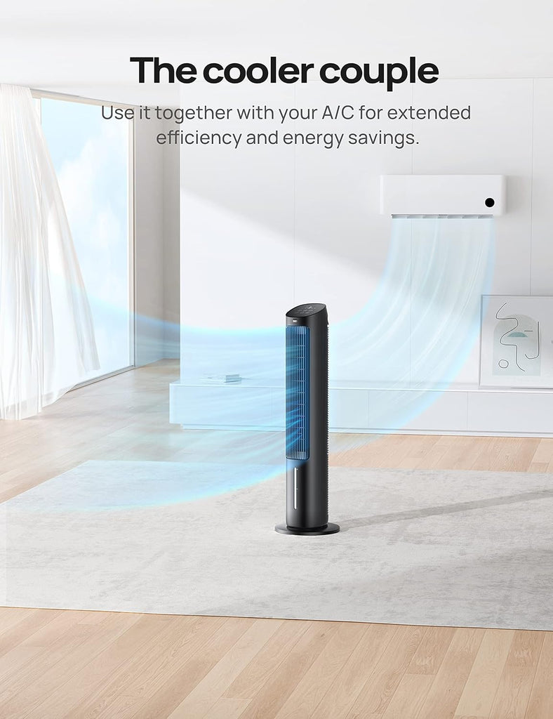 Portable Air Conditioners Fan, 40” Standing Fans that Blow Cold Air, Portable AC
