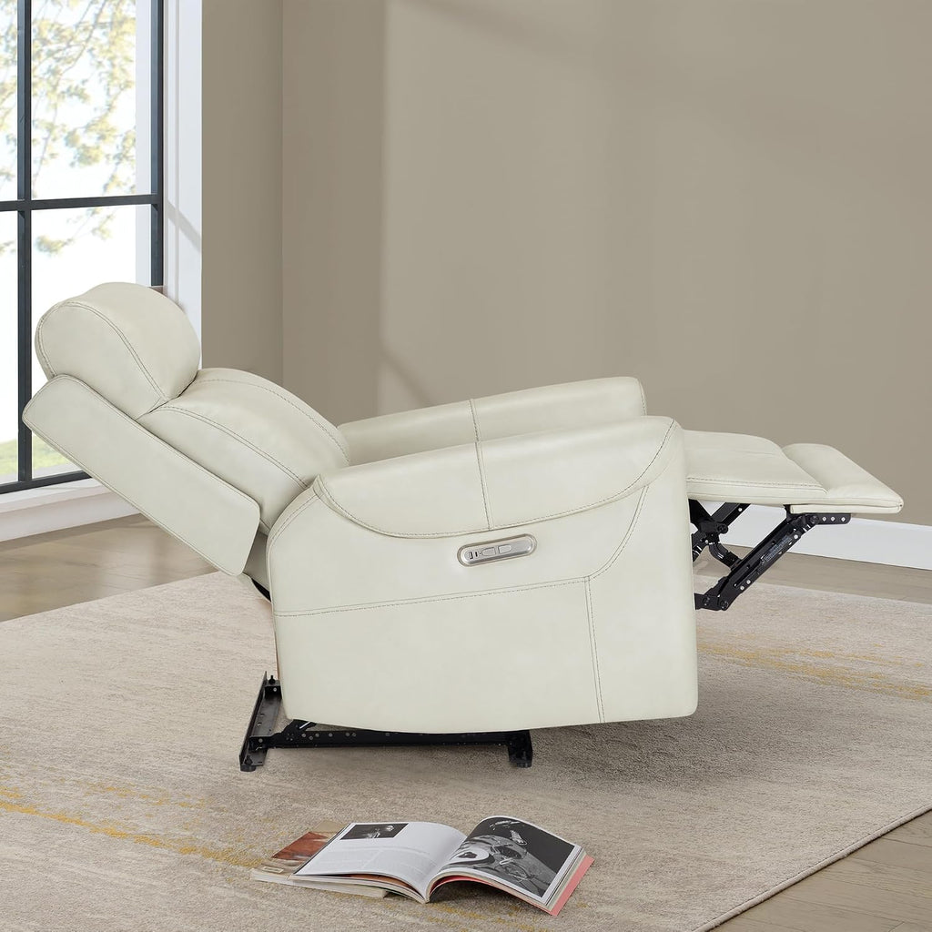 Leather Recliner Chair for Adults Wall Hugger RV Recliner with USB Charging Ports Electric Power Reclining Sofa Home