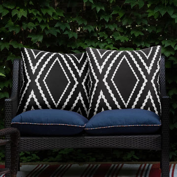Outdoor Waterproof Throw Pillow Covers Set of 2 Boho Geometric Pillows Cover