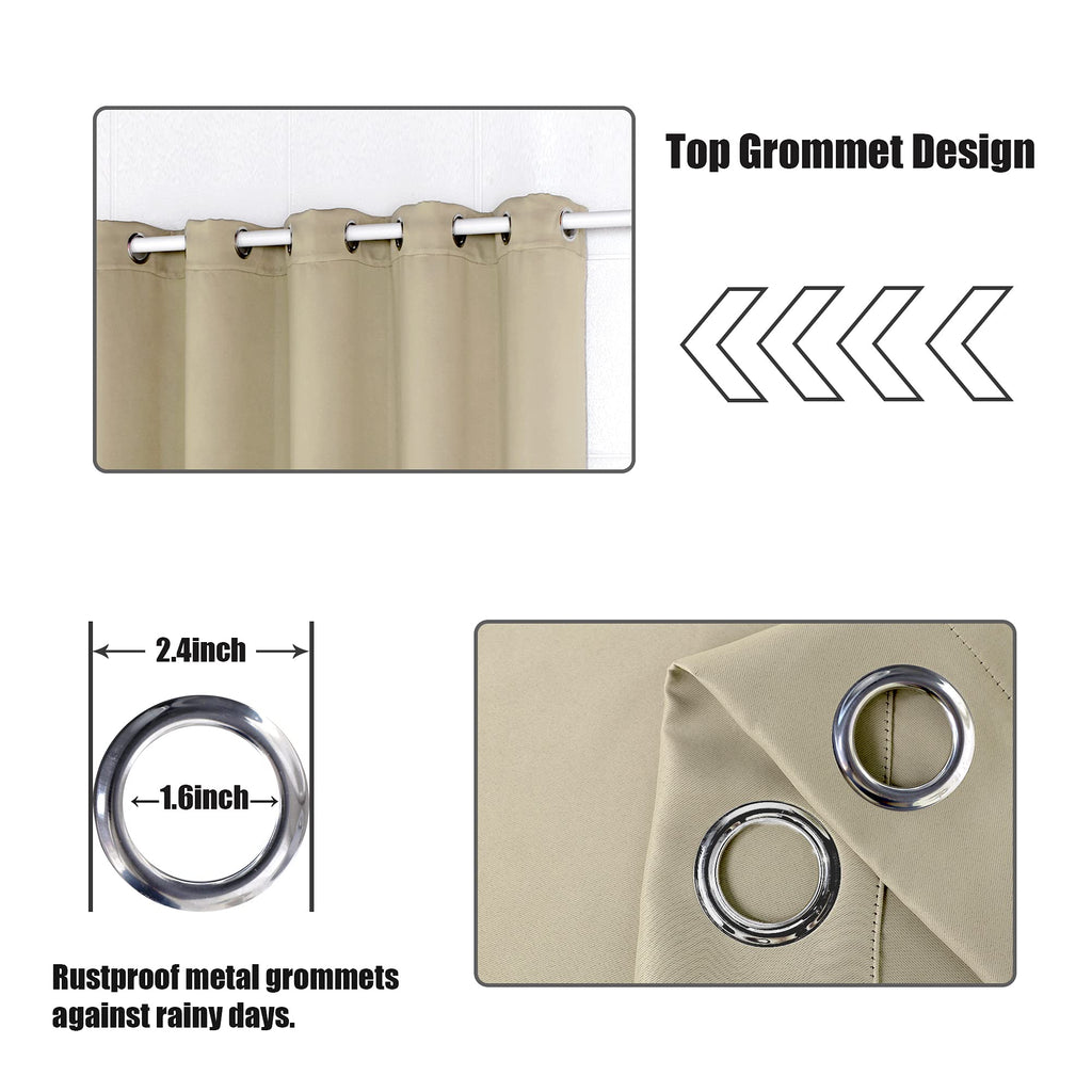 Waterproof Outdoor Curtains Gazebo Pergola Balcony