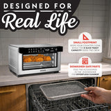 Toaster Oven Digital Air Fryer - Convection Mode with 4 Slice Capacity, 3 Rack Positions, 12 Presets, Toast, Bagel
