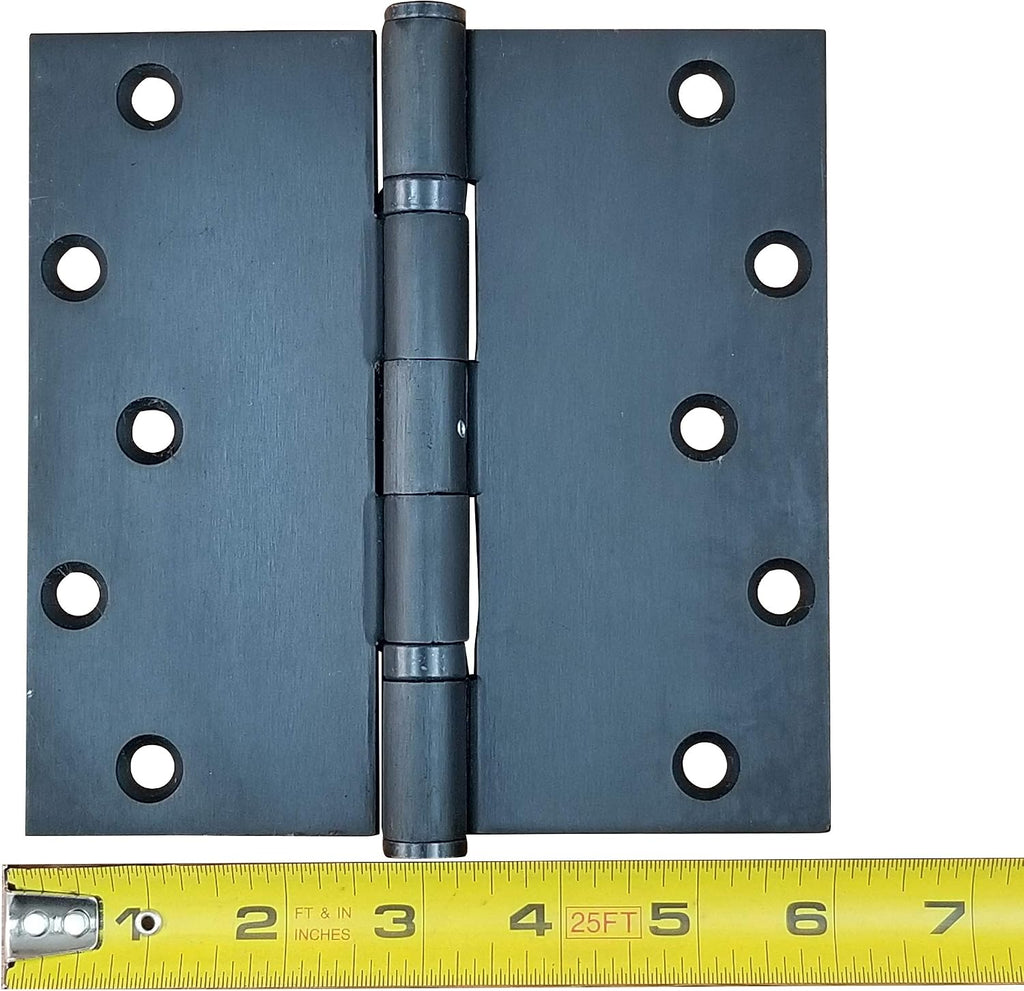 Square Ball Bearing Commercial Door Hinges, Heavy Duty Steel,Non-Removable Pin (6 Inch,Oil Rubbed Bronze, 2 Pack)