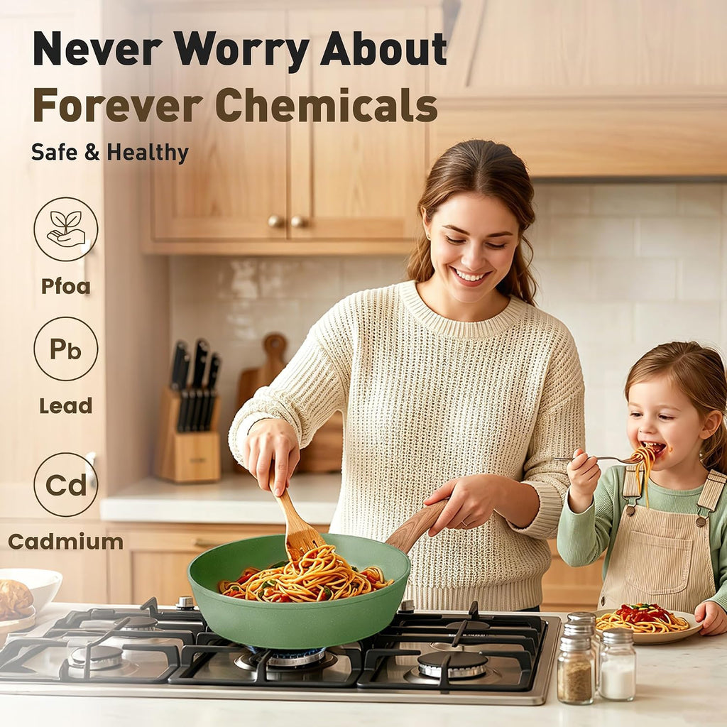 30 Piece Pots and Pans Set, Kitchen Cookware Sets Non Stick | Induction Compatible, PFOA & PFOS Free, Bakeware Sets