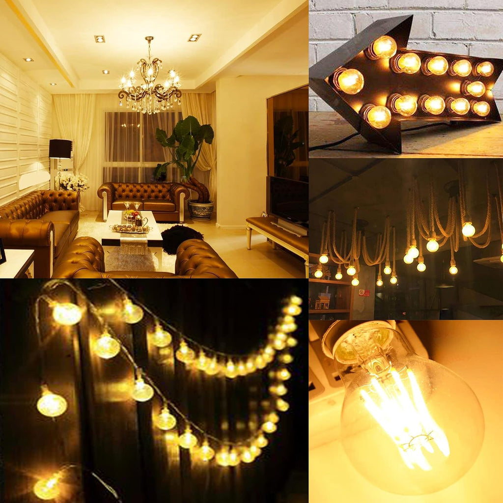 Dimmable E26 g16.5 led Mini Globe Edison Bulb LED Filament Bulb 4W 3000K Warm White 40W Equivalent for Pendant