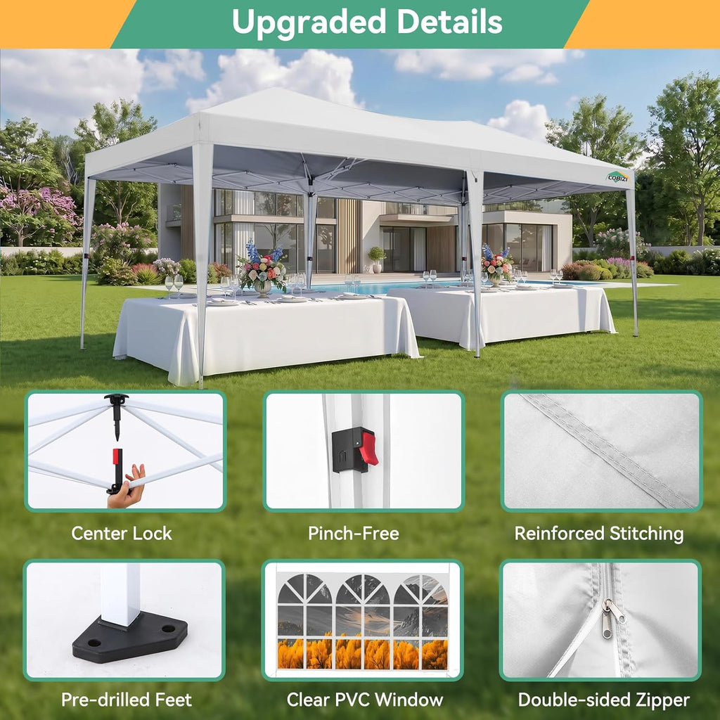 10x20 FT Pop up Canopy Tent with Sidewalls, Party Tents for Parties, Carpas para Fiestas
