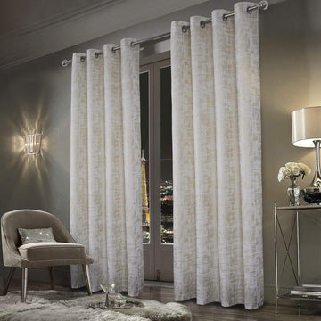 White Soft Velvet Curtains 108 Inch Length Long Luxury Bedroom Curtains Gold Foil Print Window Treatments for Living - Set of 2