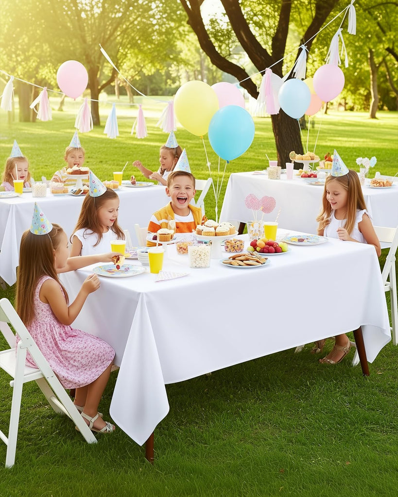 Rectangle Table Cloth 2 Pack [60x120 Inches, White]