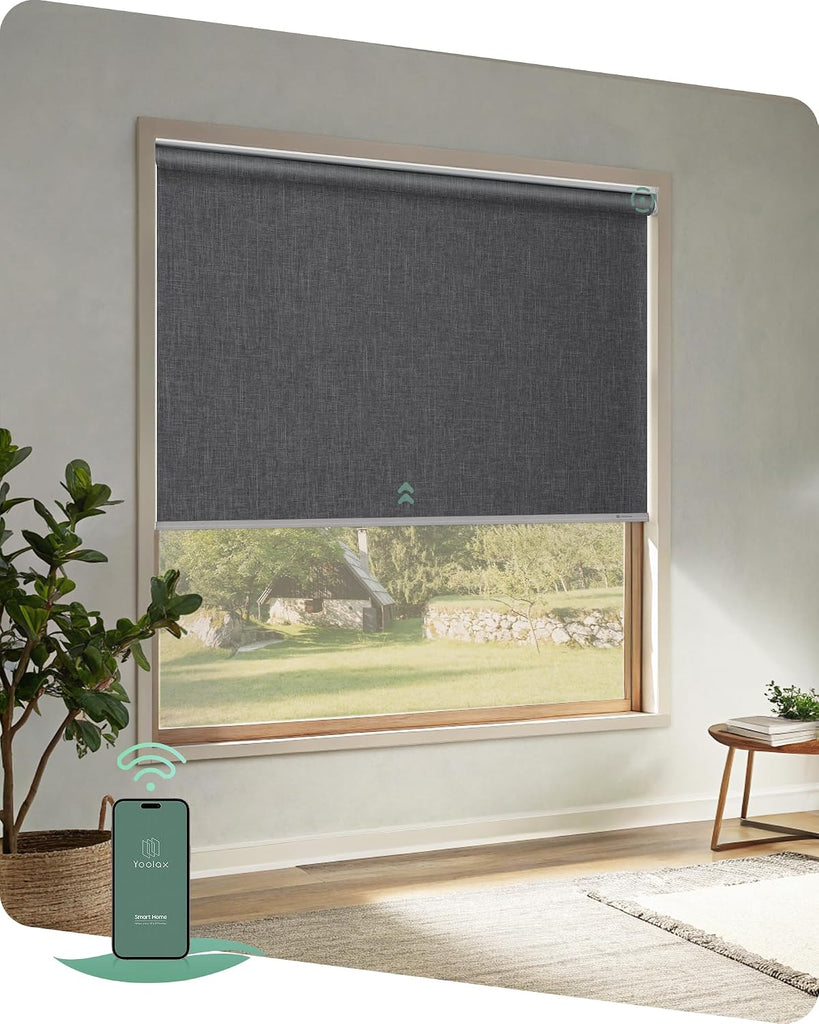 Motorized Blinds App Control, Alpine White, 22" W x 72" H