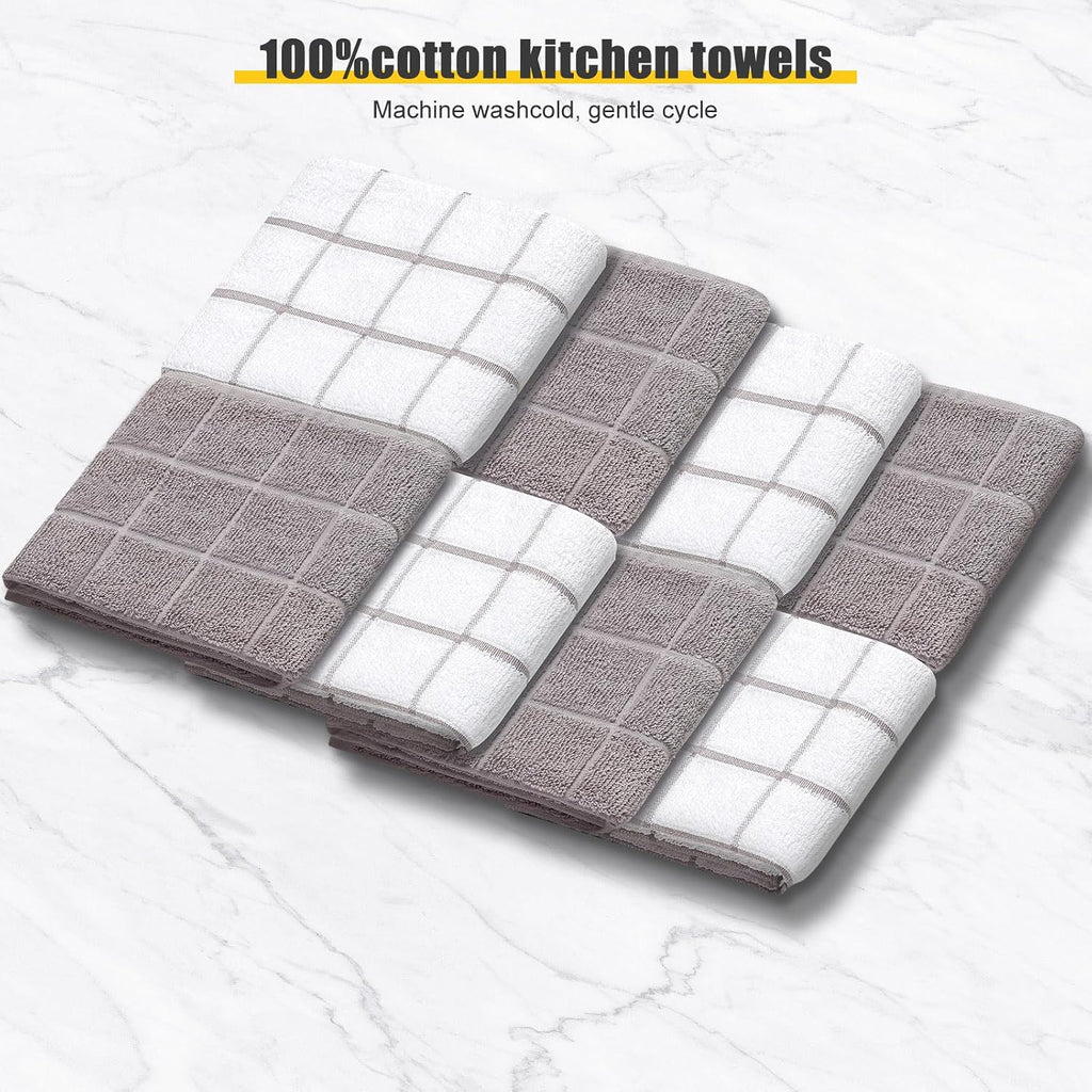 Oven Mitts Kitchen Towels Dishcloths with Pot Holders Sets 12PCS, Dish Towels Sets, Oven Gloves Pot Pads Heat