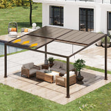 12x16 with Adjustable Polycarbonate Roofs, All Aluminum Frame Permanent Pergola for Patio