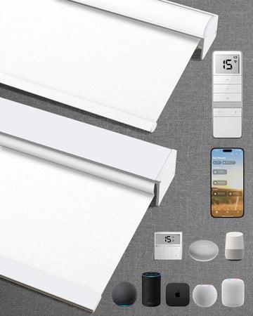 Motorized Blinds with Remote, APP, Voice Control - 100% Blackout