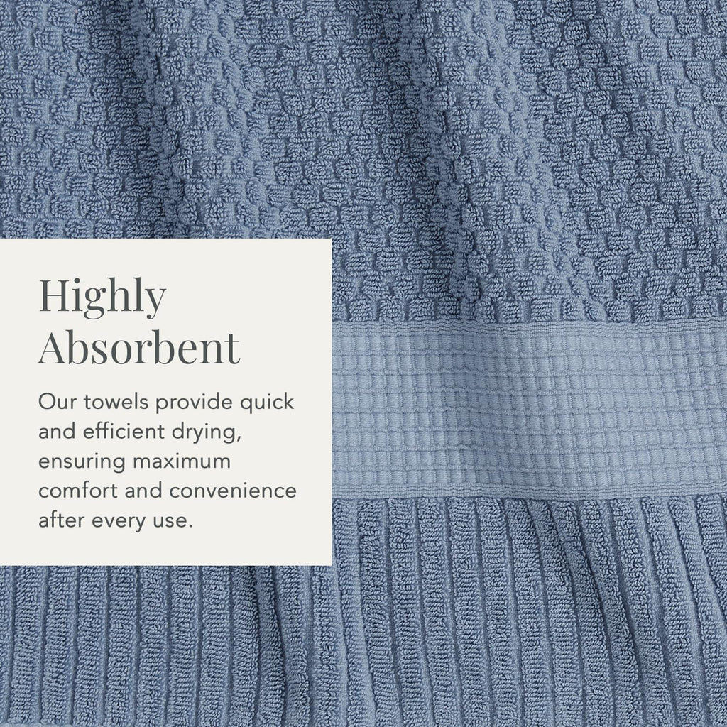 100% Cotton 2-Pack Oversized Bath Towel Set | Flint | Quick-Dry | Two Oversized 35" x 70" Bath Towels / Bath Sheets |