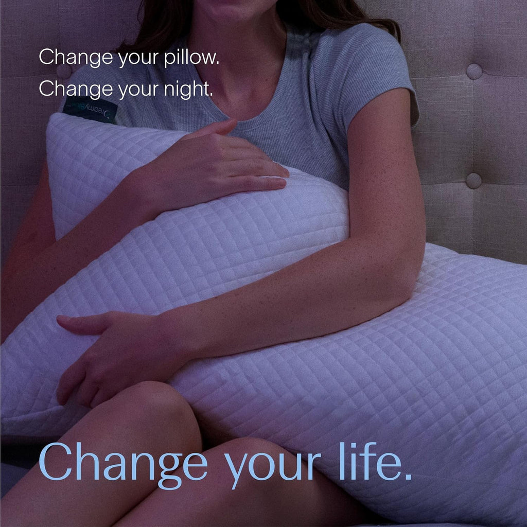 Signature Adjustable Shredded Memory Foam Pillow King | CertiPUR-US Certified | Bamboo Rayon Cover | Side Back