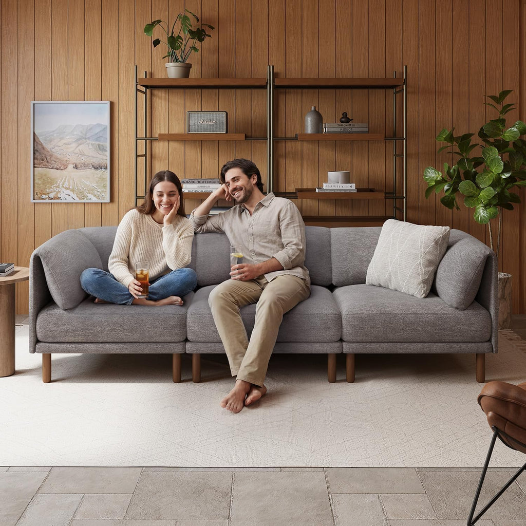 Modular Sectional Sofa,5 Seater L-Shaped Mid Century Modern Sectional Couch, Deep Seat Modular Couch, Chenille Comfy