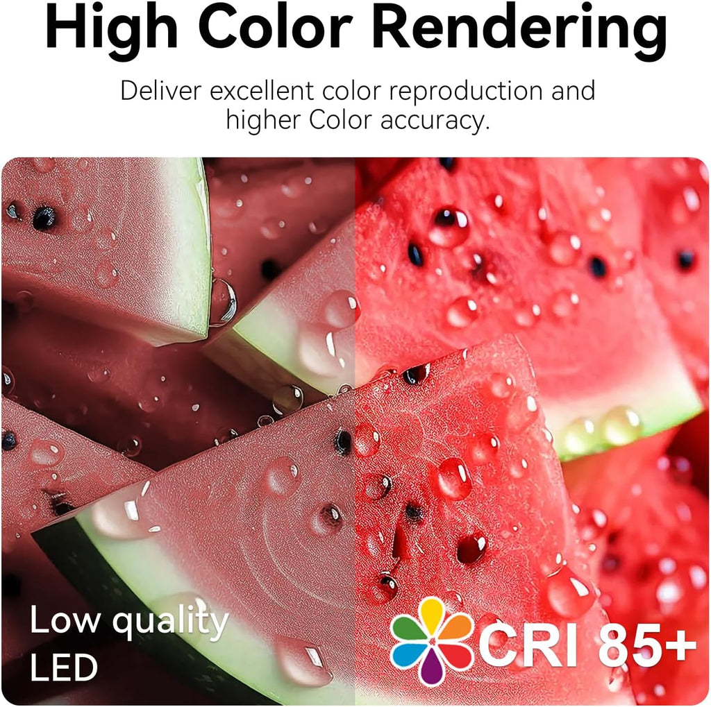 A19 LED Light Bulbs 60 Watt Equivalent, Daylight Bright White 5000K, E26 Medium Base Standard Lightbulbs, Energy - Set of 24