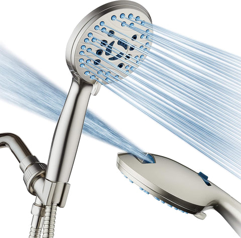 AquaCare High Pressure 8-mode Handheld Shower Head, Anti-clog Nozzles, Built-in Power Wash to Clean Tub, Tile & Pets