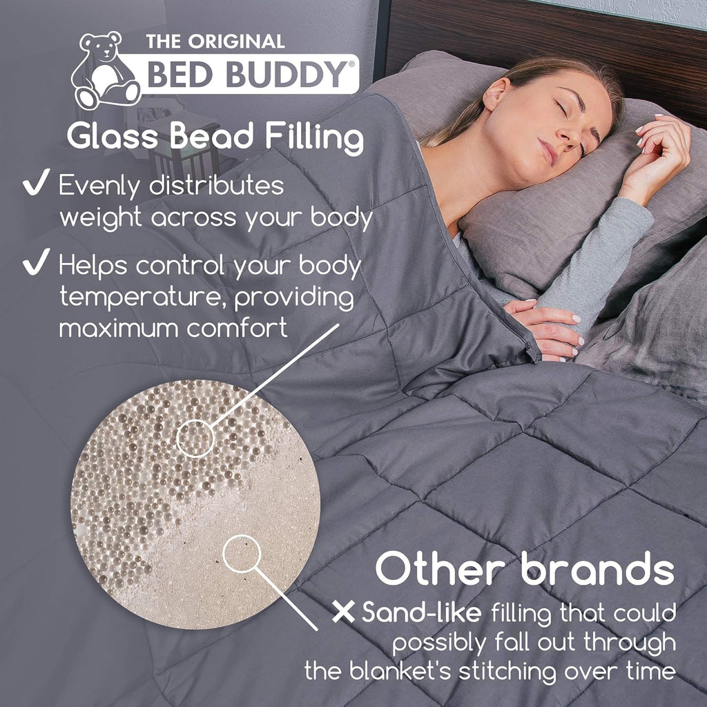 Weighted Blanket for Adults, Cooling Heavy 17 lbs Weighted Blanket Adult-Sized with Premium Glass Beads, Queen Size