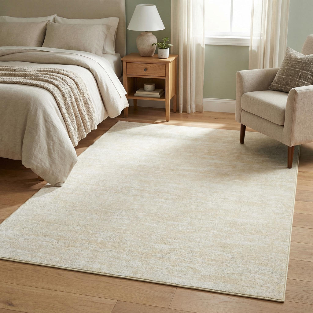 Modern Solid Rugs Washable Rug Large Cream