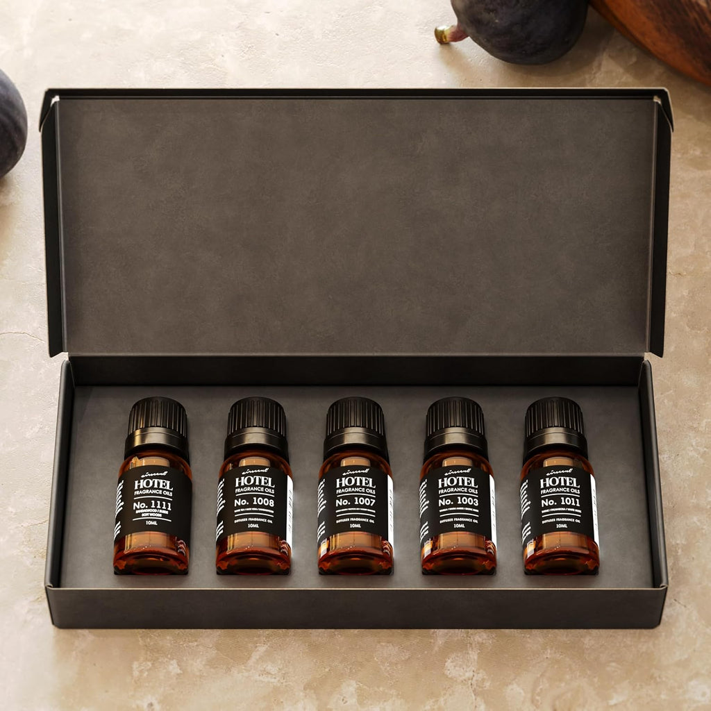 AirScent Hotel Diffuser Oil Gift Set - Most Popular 5-Star Hotel Scents | 5 Pack - 10 mL, 0.34 fl oz Fragrance Oil