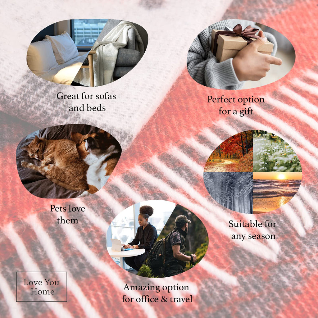 Blanket, Warm & Soft Throw for Bed & Couch, 55 x 79 in